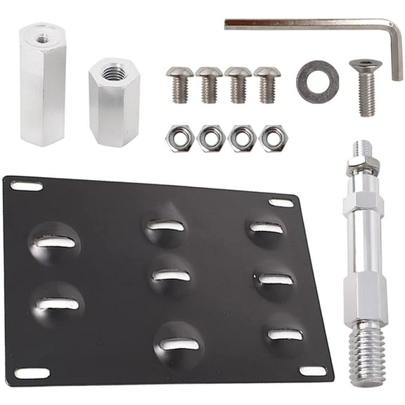 EPOTOOR Front Bumper Tow Hook License Plate Mount Bracket Holder Screw on Replacement for A4 S4 A5 S5 A7