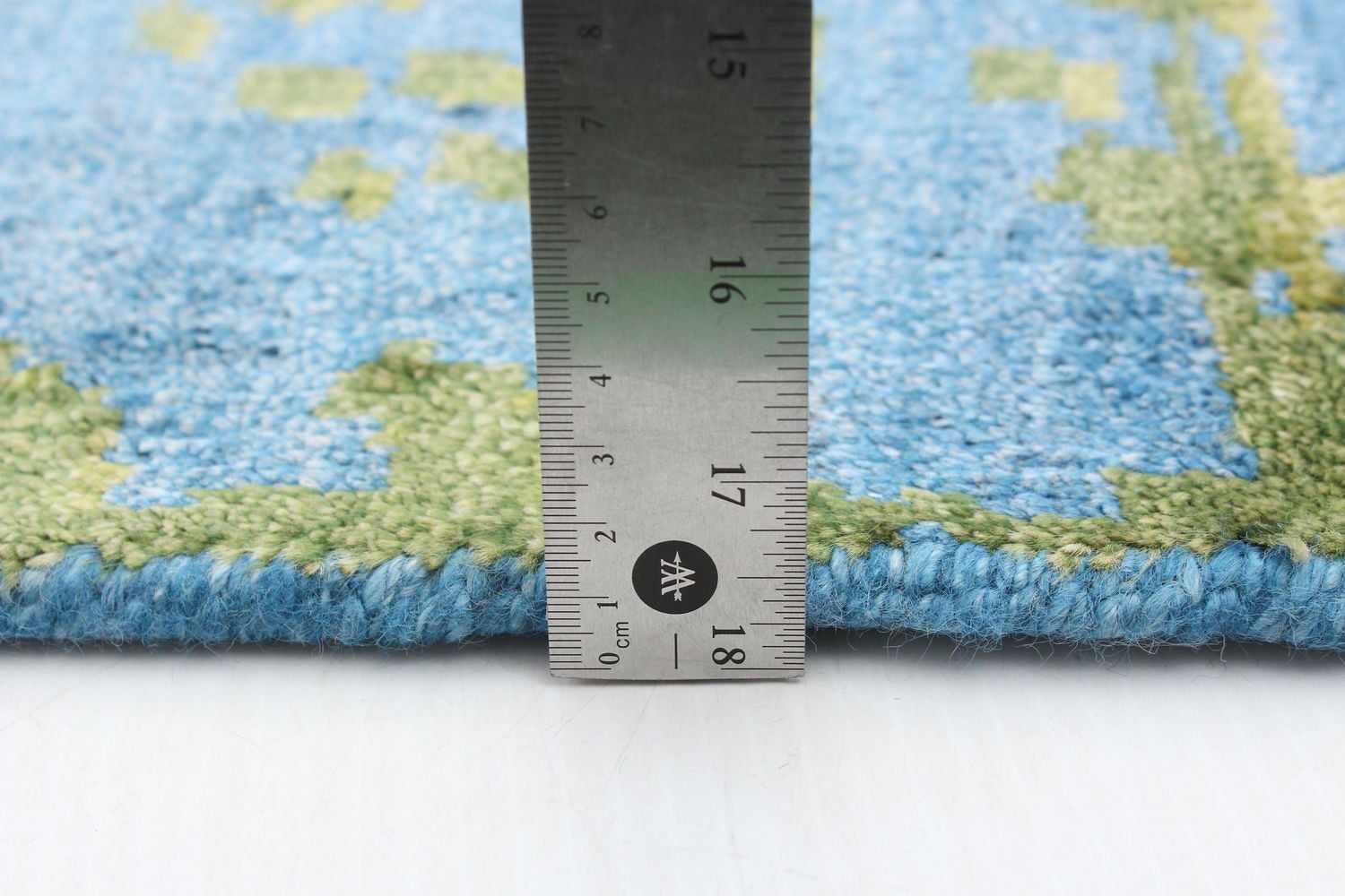 ECARPETGALLERY 5'6" x 7'7" Bordered Jules Oushak Hand-knotted Area Rug for Living Room, Dining Room and Bedroom in Blue