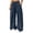 Navy, variant on HomeDM Women's Sweatpants Wide Leg Elastic Waist Casual Baggy Workout Pants with Pockets Army Green L