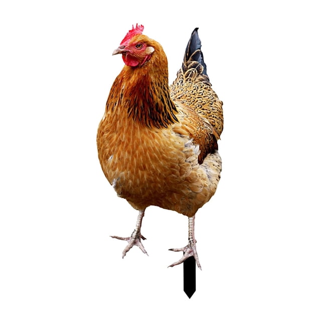 Adorno Decorativo de Estaca de Jardín Perfecl Pollo Acrílico 33cm x 152cm