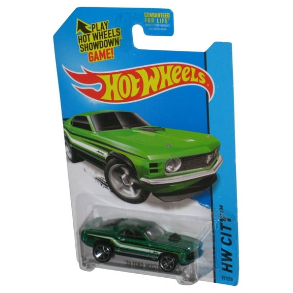 Hot Wheels HW City (2013) Mattel Green '70 Ford Mustang Mach 1 Car 97/250