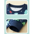thumbnail image 4 of XEGLSBU Christmas Pajamas for Kids Size 10-14 Kids Pajamas Long Sleeve Top and Pants Cozy Loungewear for Girls and Boys Holiday Family Matching Outfits Dark Green Size 4-5 Years, 4 of 7