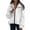 #0481-White, variant on Ailaofu Women's Oversized Lightweight Down Coat Long Sleeve Zip Packable Short Puffer Jackets