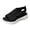Black, variant on Womens Athletic Orthopedic Walking Sandals Lightweight Comfortable Mesh Knit Wedge Slingback Slip on Gladiator Shoes Summer Breathable Sneakers Black Size 9