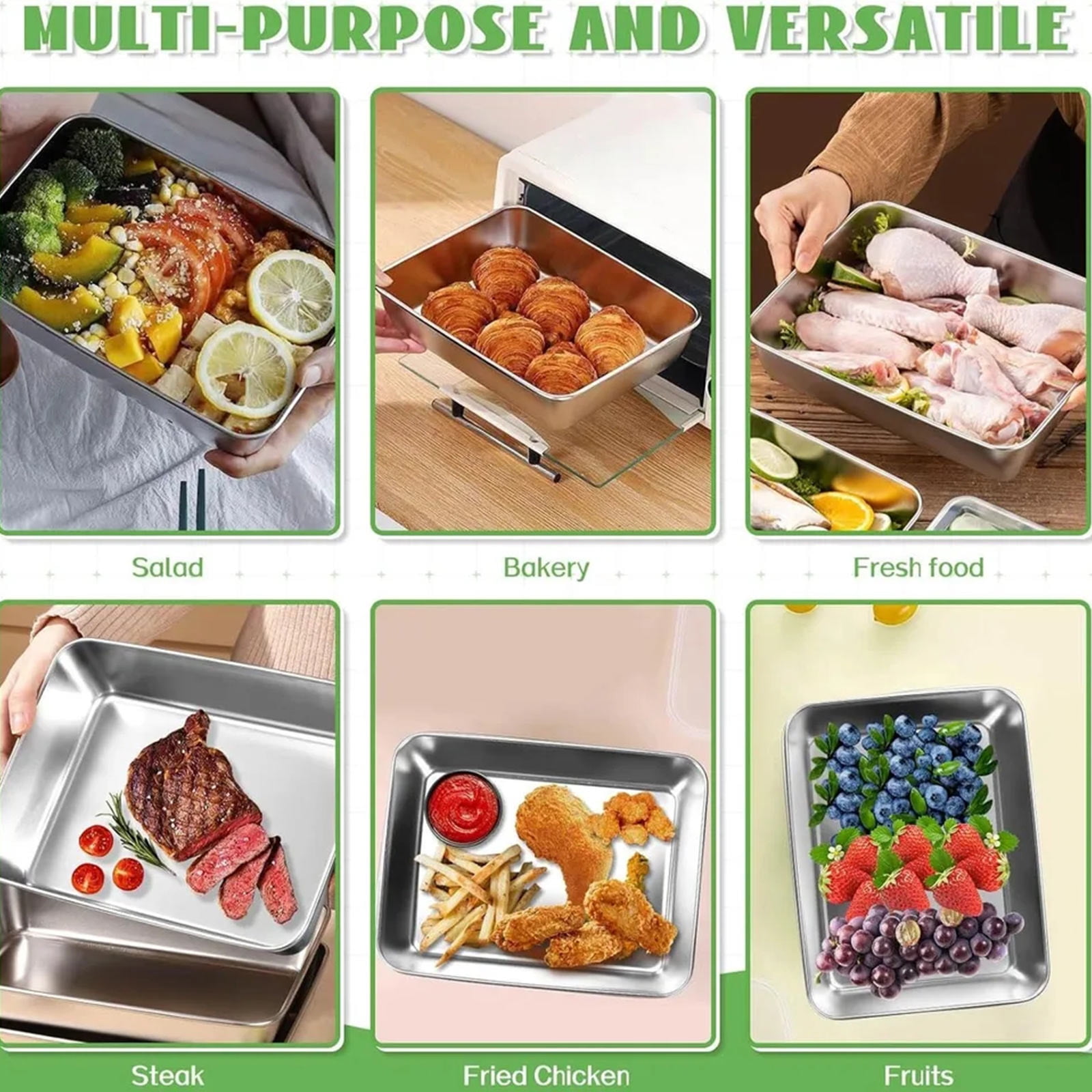 Stainless Steel Containers for Food Storage, Airtight Lid-Equipped Stackable Vessels, Thickened Durable Build for Refrigerator Produce, Leftover Meals, and Freezer Or Pantry