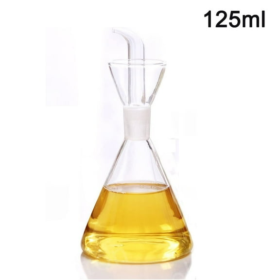 Borosilicate glass household Olive Oil Glass Dispenser to Control Cooking Vegetable Oil and Vinegar - 125ml
