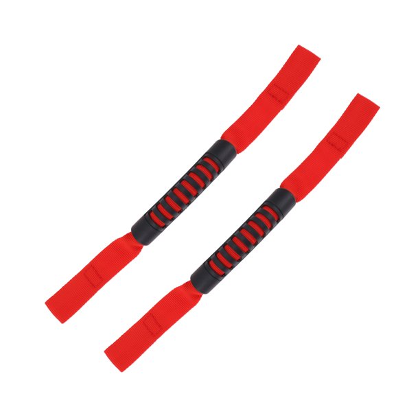 Manijas de agarre para reposacabezas de 2 piezas Unique Bargains para Jeep Wrangler JL JLU JK JKU TJ LJ YJ 1995-2017, manija de agarre para reposacabezas trasero del coche, tela Oxford ABS roja