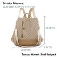 thumbnail image 2 of Women Backpack Purse Waterproof Nylon Anti-theft Rucksack Lightweight Shoulder Bag Beige, 2 of 5