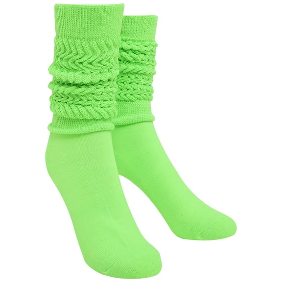 GOOHOCHY Slouching Socks for Women Scrunching Socks Fluorescent Pair Foot Protection
