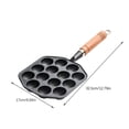thumbnail image 3 of Thinsony Takoyaki Baking Pan Multi-functional Round Barbecue Plate Handheld Cooking Tools Home Restaurant Cookware Supplies, 3 of 6