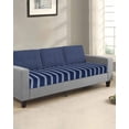 thumbnail image 2 of Navy Blue Striped Couch Cushion Covers Stretch, Washable Sofa Seat Covers Individual Seat Cushion Sofa Slipcovers Navy Blue White Farmhouse Stripes Couch Cover Furniture Protector S-3PCS, 2 of 7