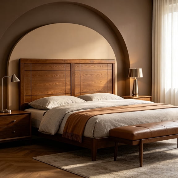 Queen Headboard, Walnut