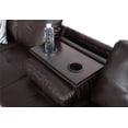thumbnail image 6 of Ainehome 97.2" W Brown Faux Leather Sectional Sofa Set, 3 Piece Living Room Set with Ottoman, 6 of 7