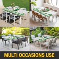 thumbnail image 5 of St. Patrick's Day Table Cloths for 8 Foot Rectangle Tables, Spring Shamrock Hat Daisy Ladybirds Wood Gray Patio Waterproof Elastic Fitted Tablecloths, Washable Rectangular Table Cover for Camping, 5 of 8