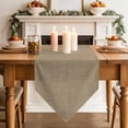 thumbnail image 3 of Table Runners 72 Inches Long, Brown Farmhouse Cotton Linen Kitchen Dining Coffee Table Runner for Party Home Decor, Vintage Country Monochrome Textured Tabletop Dresser Scarves Runner 16x72 Inch, 3 of 9