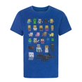 thumbnail image 1 of Minecraft - Camiseta oficial diseño personajes Sprites para niños (Azul), 1 of 3