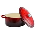 thumbnail image 3 of Crock-Pot 7 Quart Oval Enamel Cast Iron Covered Dutch Oven Slow Cooker, Red, 3 of 6