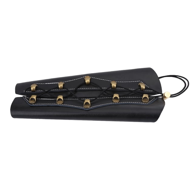 Adjustable Archery Arm Guard , PU Leather Protects Forearm Archery Guard with Lace Up Closure for Bow Hunting Shooting