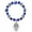 Blue Evil Eye - Hamsa Hand Bracelet, variant on Evil Eye Blue Beaded Hamsa Hand of Fatima, Turkish Evil Eye Lucky Charm Stretch Bracelet, 22cm