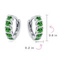thumbnail image 3 of Bling Jewelry Womens Round Solitaire CZ S-Style Wave Kpop Huggie Hoop Earrings Sterling Silver, 3 of 5