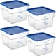 thumbnail image 1 of Contenedores de almacenamiento de alimentos CURTA, paquete de 4, policarbonato cuadrado de 12,0 L, 1 of 7