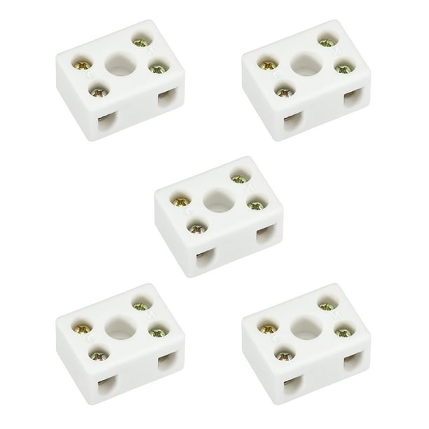 2 Way Ceramics Terminal Blocks High Temp Porcelain Connectors 29.2x21