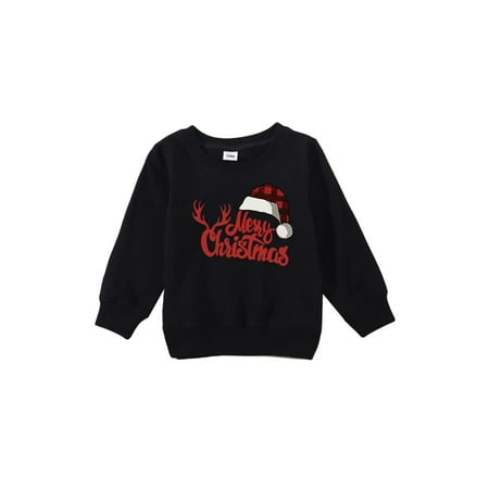 

Spring hue Christmas Pajamas for Matching Family Christmas Sweatshirts Long Sleeve Hat Print Tops