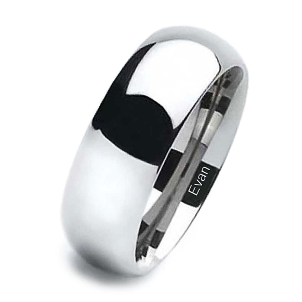High Polish Comfort Fit 4mm Wedding Band Rings Mens Rings For His Size 6 Silver Gnzoe Jewelry