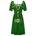 thumbnail image 4 of green elf Merry Christmas Santa's helper elf costume Sleeveless Dress Dresses for wedding party luxury woman party dress, 4 of 6