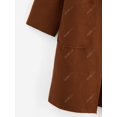 thumbnail image 4 of Más el tamaño de cuello chal Escudo abierto bolsillo delantero Rosegal Abrigos de talla grande, 4 of 5