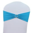 thumbnail image 2 of Soumake Chair Sashes Solid Color Pleated Elastic Washable Lightweight Wedding Decoration Round Buckle Anti-slip Dustproof Chair Back Bands for Prom, 2 of 8