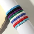 thumbnail image 4 of Visland Unisex Hand Rope Adjustable Handmade Braided Solid Color Thick Anti-break Lightweight Stackable Wristband Symbolic Colors for Blessings Meaningful Connections Wrist Jewelry, 4 of 8