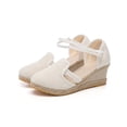 thumbnail image 5 of Samickarr Summer Sandals For Women Indoor And Outdoor Wide Womens Closed Toe Wedges Shoes Platform Slingback Mid Low Heel Canvas Dress Sandals, 5 of 9