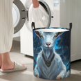 thumbnail image 4 of Lsque Forest Meditating Goat pattern Laundry Hamper Basket, Tall Woven Rope Hamper Basket for Clothes, Lightweight Storage Basket, Collapsible Waterproof-Small, 4 of 8