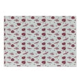 thumbnail image 1 of Ladybugs Cutting Board, Domed Back Round Ladybugs with Hearts Flowers Dragonflies Romantic Wings Pattern, Decorative Tempered Glass Cutting and Serving Board, Small Size, Red White, by Ambesonne, 1 of 1