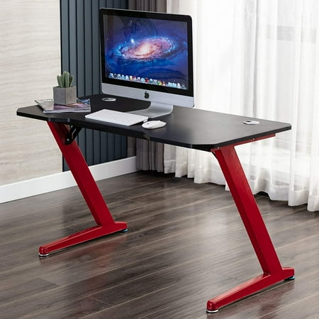 Gaming Desk Table Home Office Studio Workstation Large Size 47 2 Inch Durable Z Shape Frame Computer Red Canada Gaming Desk Table Home Office, Gaming Desk Size