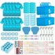 thumbnail image 1 of Kit de fiesta de spa Homewarm, 122 unidades, azules, para niñas, con batas de satén, 1 of 8