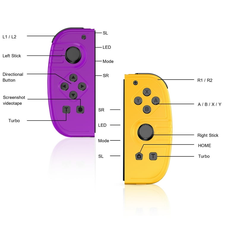 Nintendo JOY-CON 紫 イエロー Nintendo Switch Neon Purple Joy-Con with Wrist Strap for