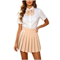 thumbnail image 2 of Ovbmpzd Cute Womens Summer Dresses A-Line Mini Beige Golf Skirts Casual Skirts Casual Skirts,XXXL, 2 of 6