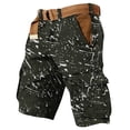 thumbnail image 3 of Graffiti Style Cargo Shorts For Men With Side Pockets And Adjustable Waistband Showcasing Streetwear Aesthetic Black L, 3 of 5