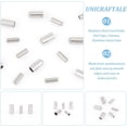 thumbnail image 5 of 100pcs 2 Sizes Column Cord Ends Stainless Steel End Caps 2mm/3mm Column Leather Cord Ends Cord Terminators End Caps DIY, 5 of 7