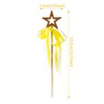 thumbnail image 4 of Set de varita y corona de estrella para niñas | Accesorios dorados para festivales | 2 varitas de estrella y 2 coronas | Accesorios de disfraces para fiestas de cumpleaños, espectáculos, fotografía,, 4 of 6
