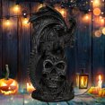 thumbnail image 3 of Adorno de estatua de Halloween Estatua de dragón de batalla hecha a mano, artesanía de resina, decoración de dragón de Halloween para interior, 3 of 4