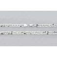 thumbnail image 3 of Mens .925 Sterling Silver Flat Figaro Link Chain Necklace 5.6mm - 16 inches #CH607s16, 3 of 7
