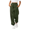 thumbnail image 2 of UACY Girl's Sweatpants Kids Cotton Drawstring Joggers Elastic Waisted Athletic Pants with Pockets for Teen Girls Active Joggers ﻿, 2 of 7
