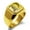 Gold, variant on Stainless Steel Letter D Initial Royal Monogram Engraved Engraved Square Flat Top Biker Style Polished Signet Ring