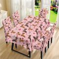 thumbnail image 3 of TSOVTHRID Dachshund Dog Love Heart Print Tablecloth with Chair Covers Set of 4, Removable Rectangle Table Cloth and Seat Slipcover for Home Kitchen Holiday Valentine's Day Decor, 3 of 7