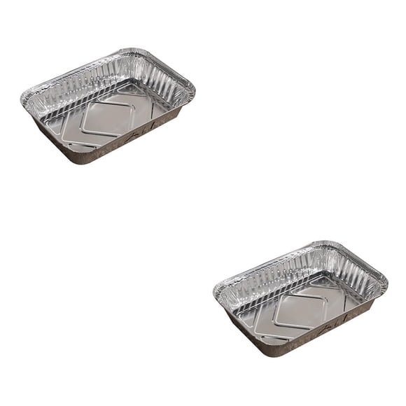 Toystoory Paquete de 10 sartenes de papel de aluminio, suministros de cocina, accesorios para el hogar, contenedor de comida de una sola vez, 850ml sin tapa 2Conjunto