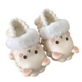 thumbnail image 2 of Pantuflas de algodón para mujer, de fondo grueso, impermeables, antideslizantes, para el hogar, extraíbles, cálidas, de lana para interiores, para otoño e invierno, 2 of 4