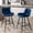 Blue, variant on SolaceHue 24 Inches Velvet Upholstered Island Stools, Bartools Set of 2, Fabric Counter Stools with Back, Counter Height Bar Chairs with Black Legs for Home Kitchen Island, Green.